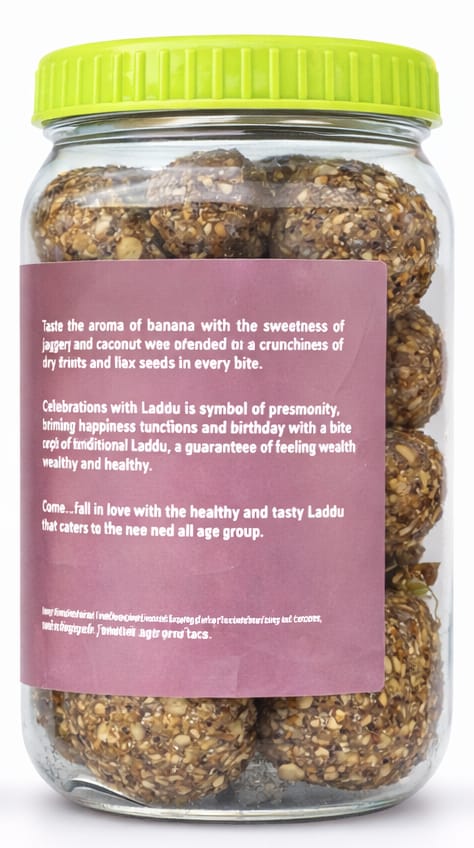 Banana - Dry Fruits - Flax Seed Laddu [ A multi nutritionmal Food Ball ] view 2