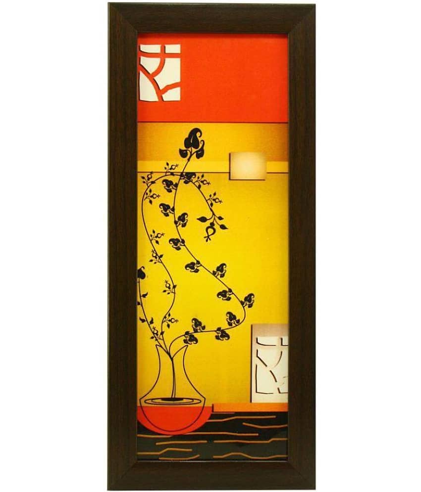 Indianara FLORAL Synthetic Painting With Frame view 2