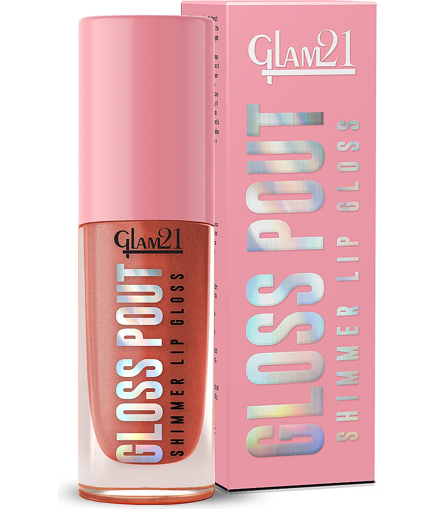 Glam21 Gloss Pout Shimmer Lip Gloss Non-Sticky High Glossy Shine Soft & Hydrating Lips 7 G, Crystal Kiss, Transparent view 2