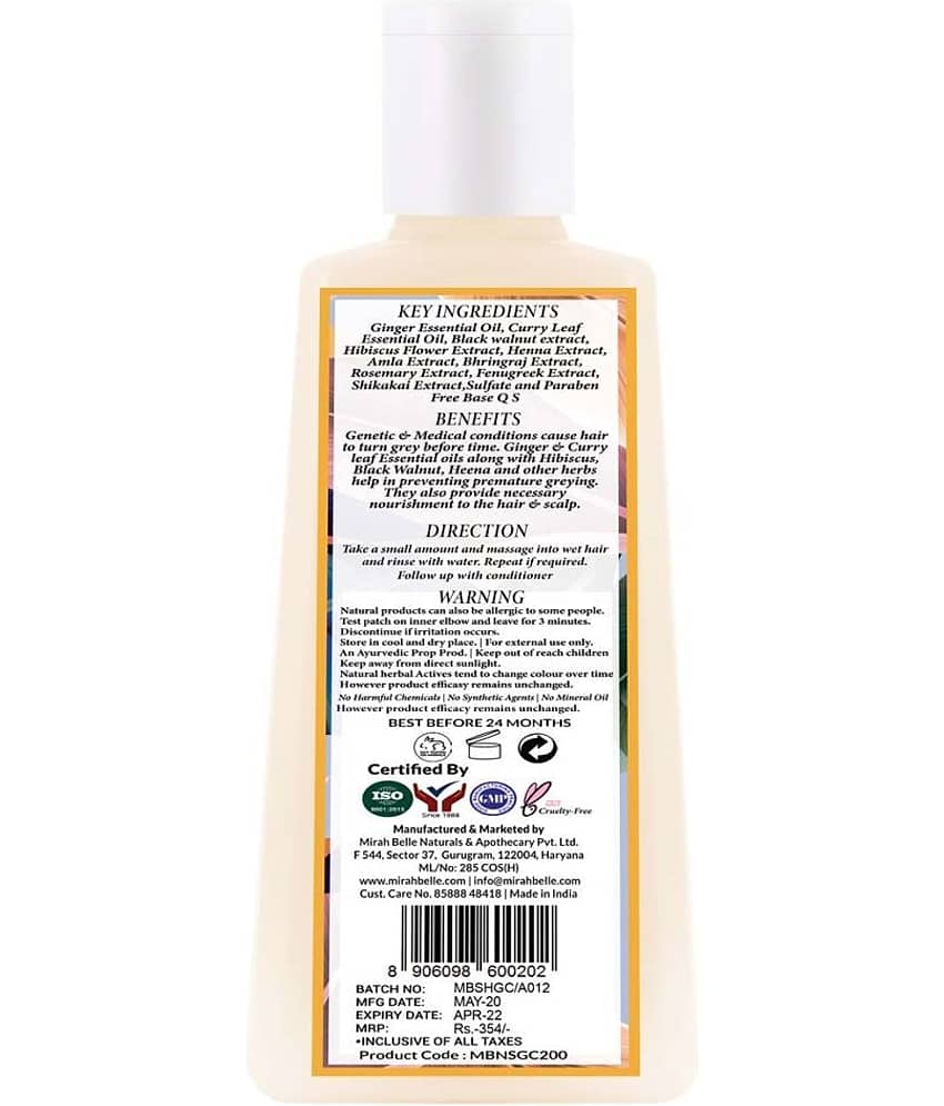 Mirah Belle Natural & Organic - Hair Darkening- Darkens Grey Hair - Sulfate,Paraben Free Shampoo 200 mL view 2