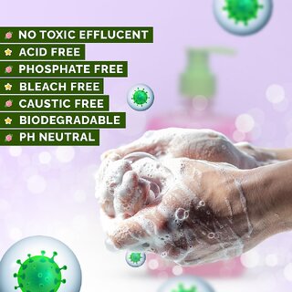 IMECO Bamboo Natural Handwash | Rose & Frangipani Fragrance with 99.9% Germ Protection (500ml) view 2