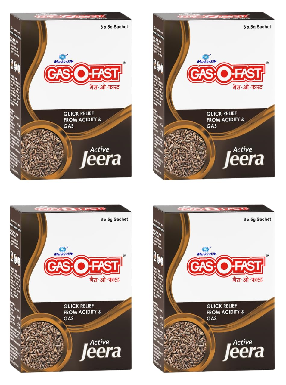 GASOFast Ayurvedic Antacid Jeera flavour (6 sachets*4 5 g each) (Pack of 4) view 2
