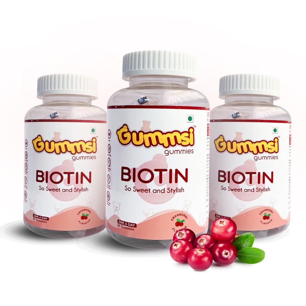 Gummsi Biotin Hair Gummies for Stronger, Shinier Hair & Nails | 30 Gummies