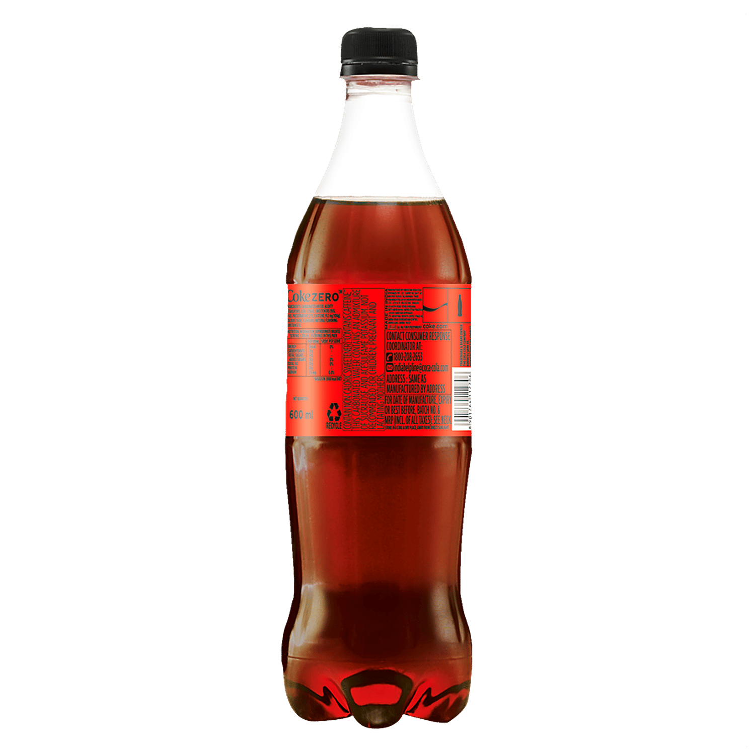 Coca Cola Soft Drink - Zero Sugar, No Calories, 600 Ml Bottle view 2