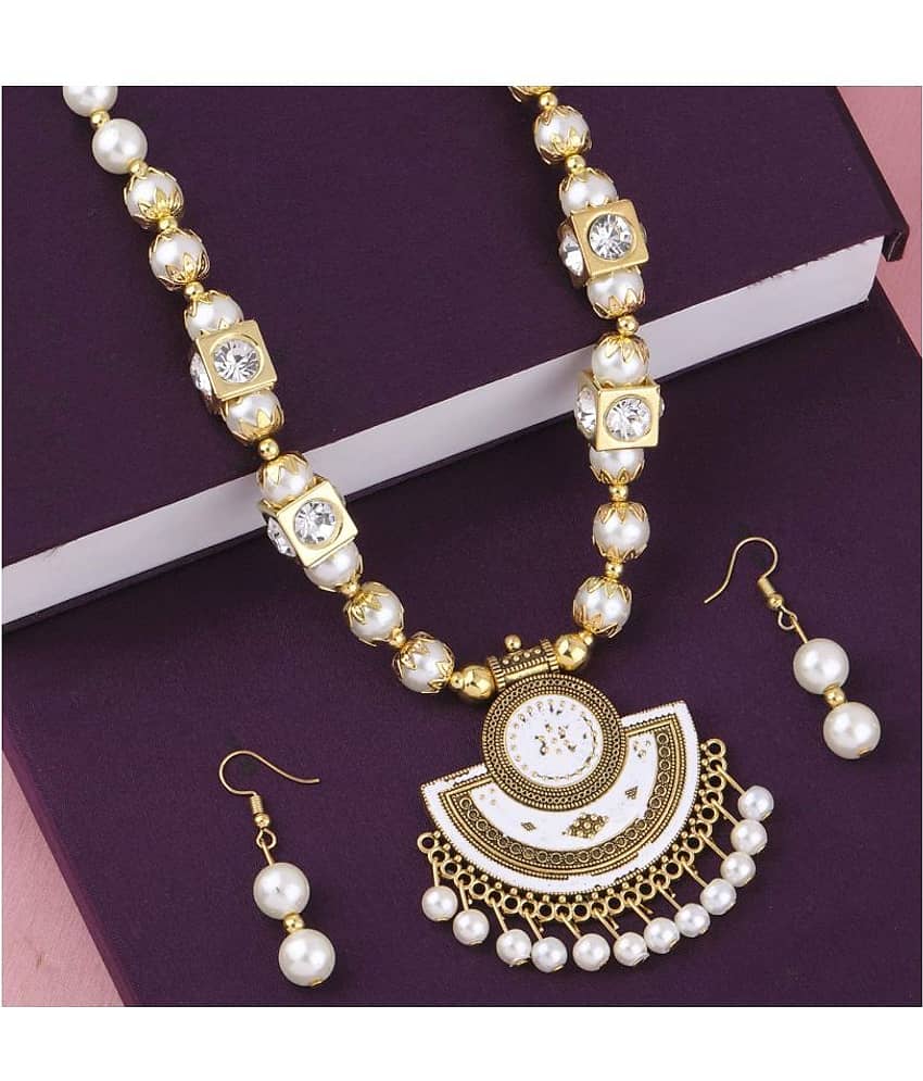 Silver Shine Alloy White Contemporary/Fashion Necklaces Set Contemporary view 2