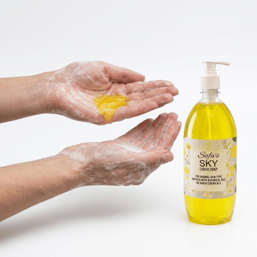 Safa's Sky Lemon Hand Wash – Gentle Liquid Hand Soap with Fresh Citrus Fragrance (500 ml) view 2