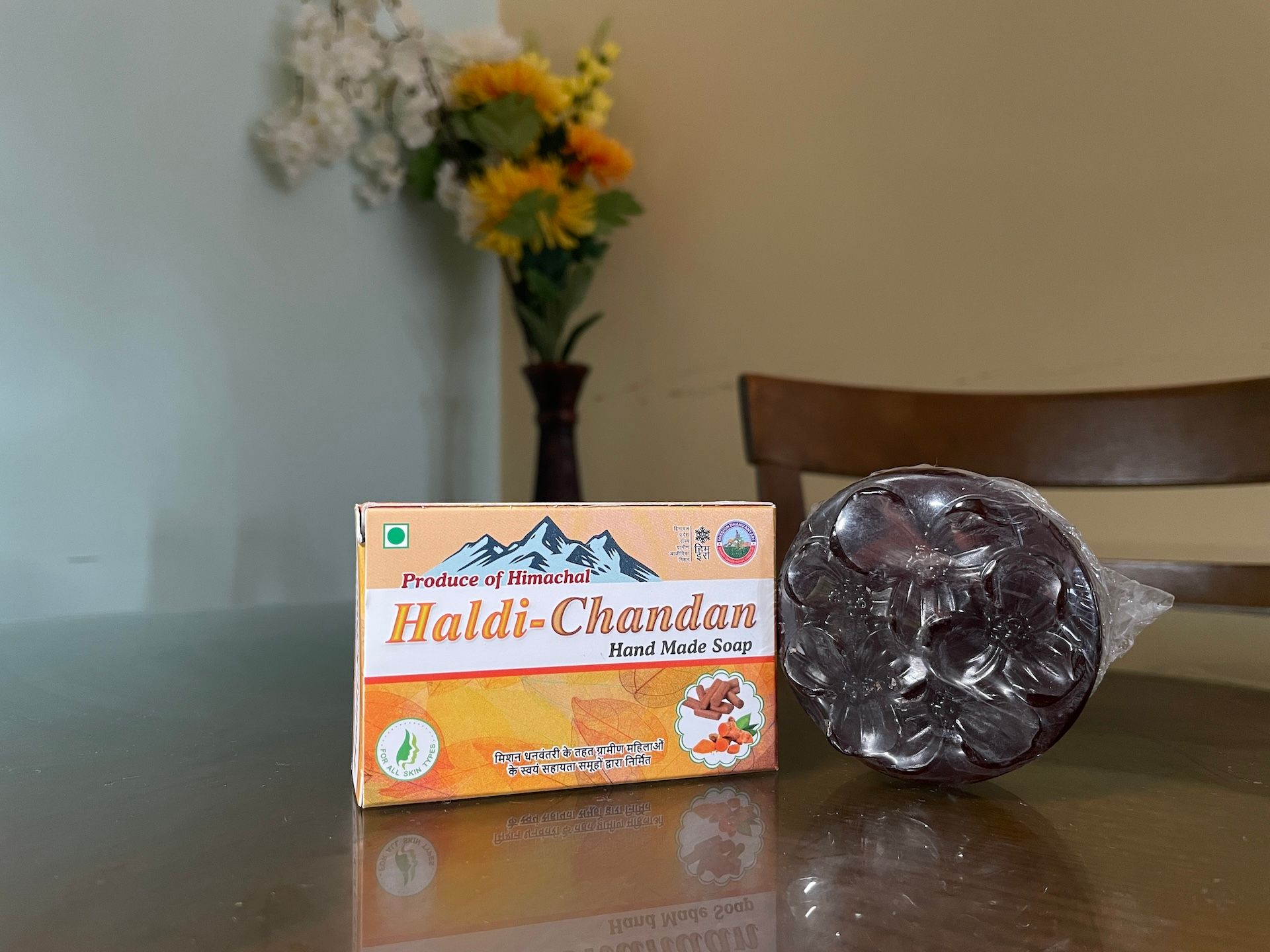 The Bamboo Connection | Natural Handmade Soaps | Aloevera Tulsi | Haldi Chandan | Neem Tulsi | Tulsi | 100% natural soaps | Pack of 4 view 2