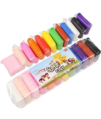 12 Different Colors Ultra-Light Creative Art & Crafts Air Dry Super Clay view 2