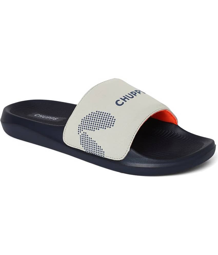 CHUPPS Blue Men's Slide Flip Flop view 2
