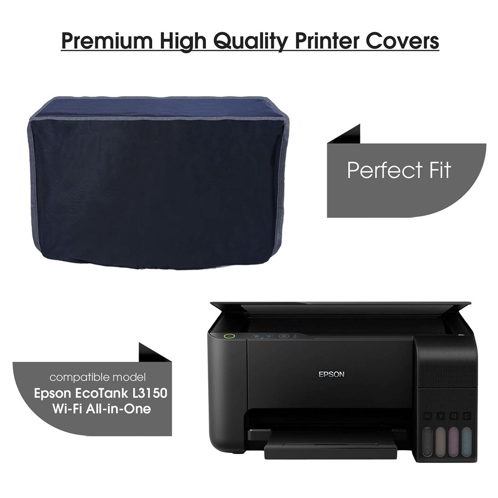 Palap Super Premium Dust Proof Printer Cover for Epson EcoTank L3150 Wi-Fi All-in-One, Black view 2