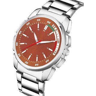 HRV Men's Round Dial Silver Strap Analog Watch view 2