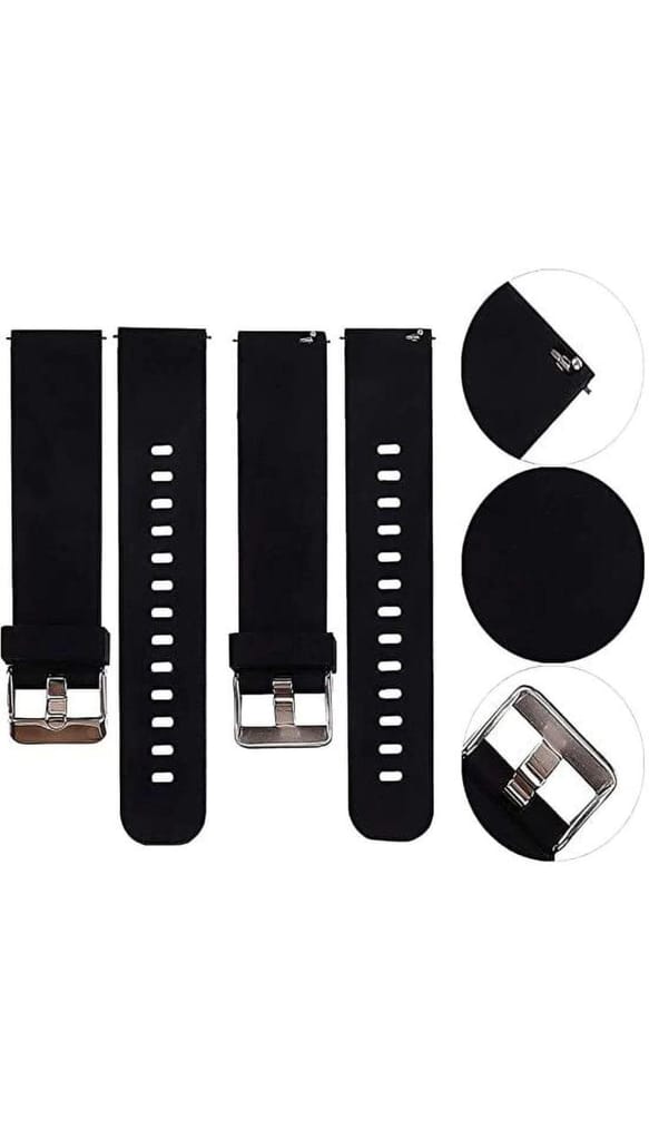 Exelent 22mm Smart Watch Straps/Smart Watch Band Compatible for Realme Watch S/Realme S Pro (Black) view 2