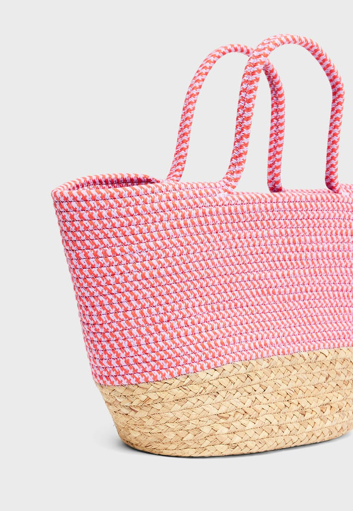 Pink & Cream Tote Bag view 2