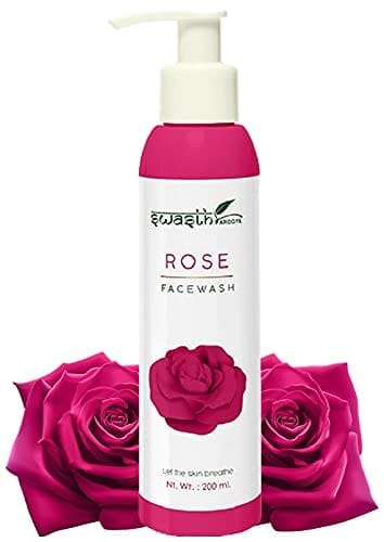 Swasth Arogya Rose Face Wash || Remove Oil & Dirt || Anti-Inflammatory || Face Cleanser || Pack Of 1 Bottle Pure Natural Rose Face Wash (200ml.)