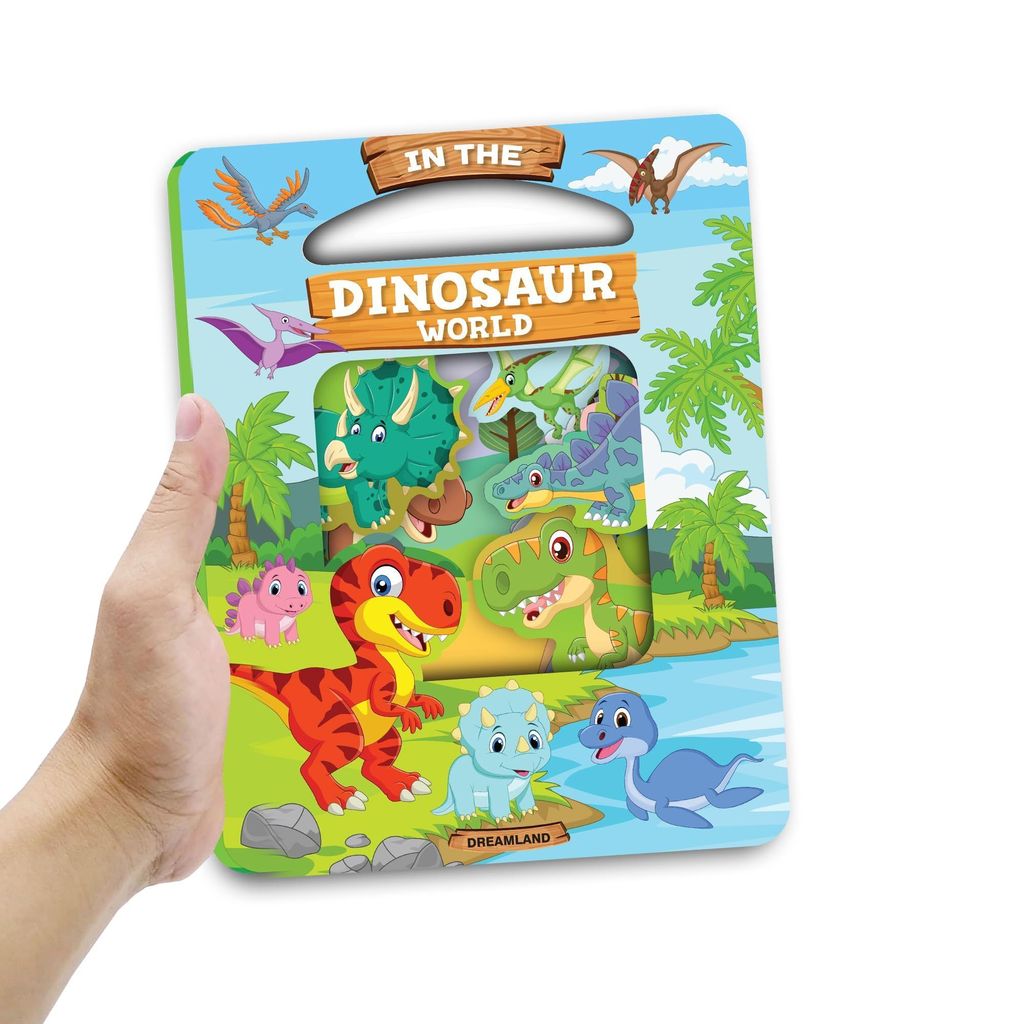In the Dinosaurs World Die Cut Window Board Book for Kids Age 3+ | Die Cut Shape Early Learning Picture Board Book [Board book] Dreamland Publications view 2