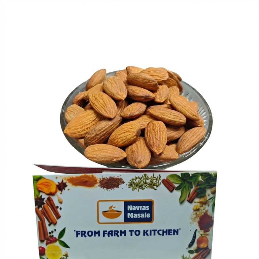 Navras Masale Almonds - 250 gm - One pack of almonds view 2