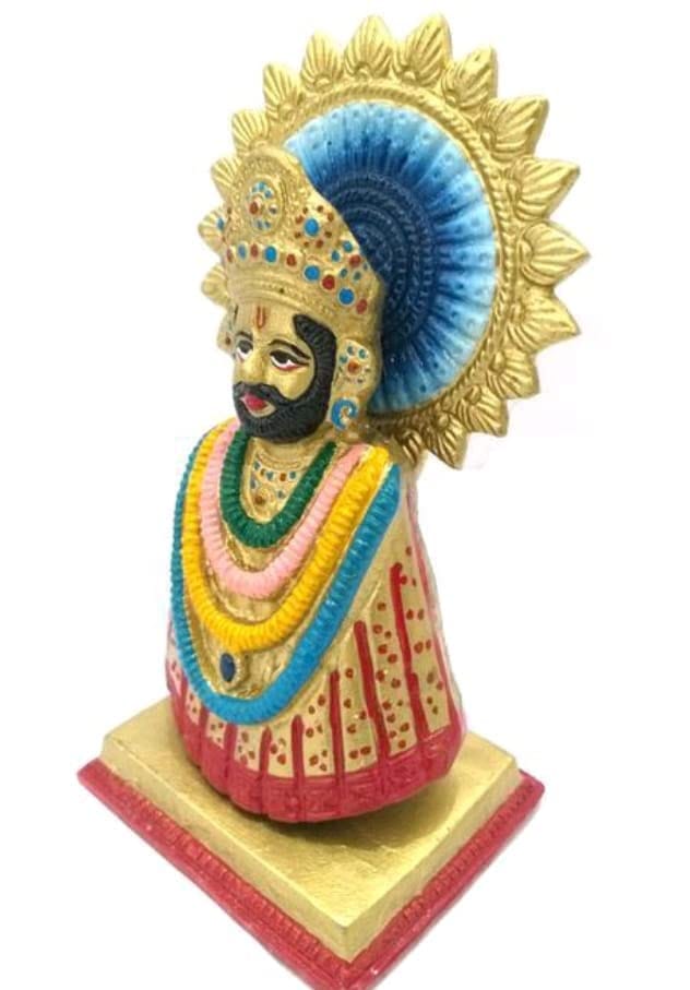 Khatu Shyam ji Idol Statue for Home and Pooja Temple Decoration Showpiece , Khatu Shyam Murti for Home and Car Dashboard, Diwali Gifting (Multicolor , 6.5 Inches) view 2