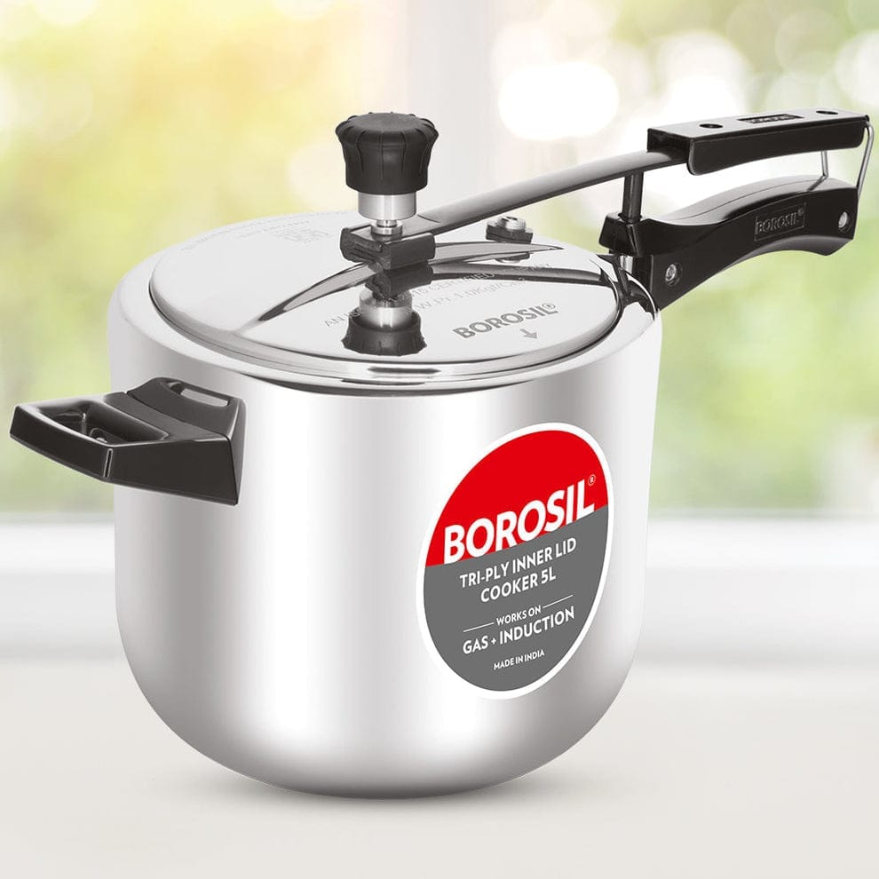 Borosil SS Triply Inner Lid Cooker 5L view 2
