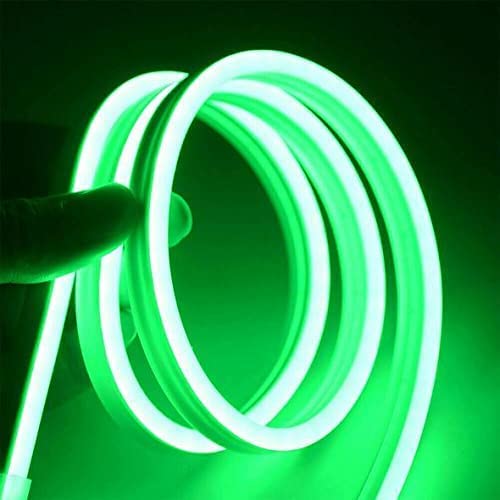 DAYBETTER� Neon Rope Light Silicon DC Light (5 Meter/16.4 Feet) or Indoor and Outdoor Flexible Waterproof Home Decorative Light with 12v DC Adapter Include- Green | NW-A-24 view 2