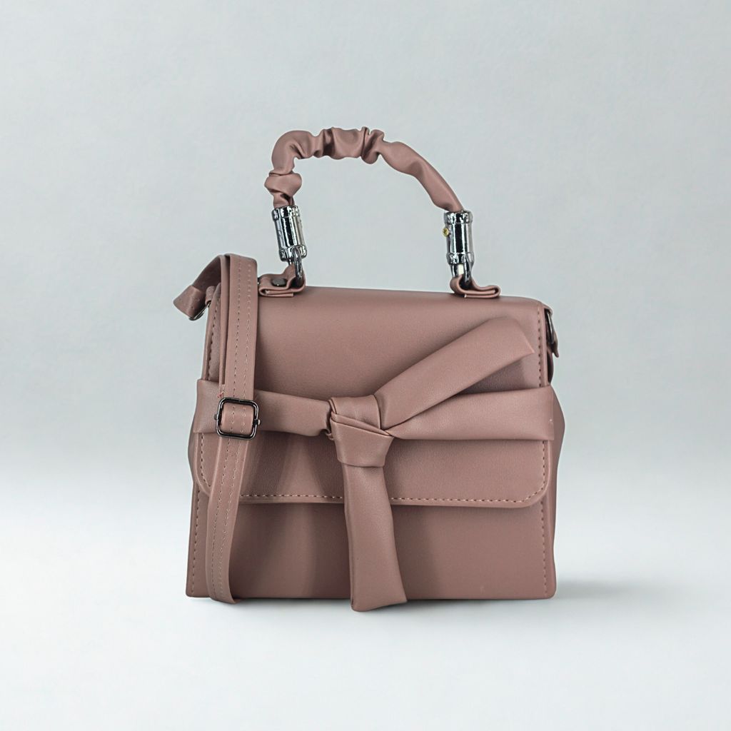 Bow Detail Sling Bag | Premium PU Leather Small Handbag | Trendy Shoulder Bag for Girls & Women view 2