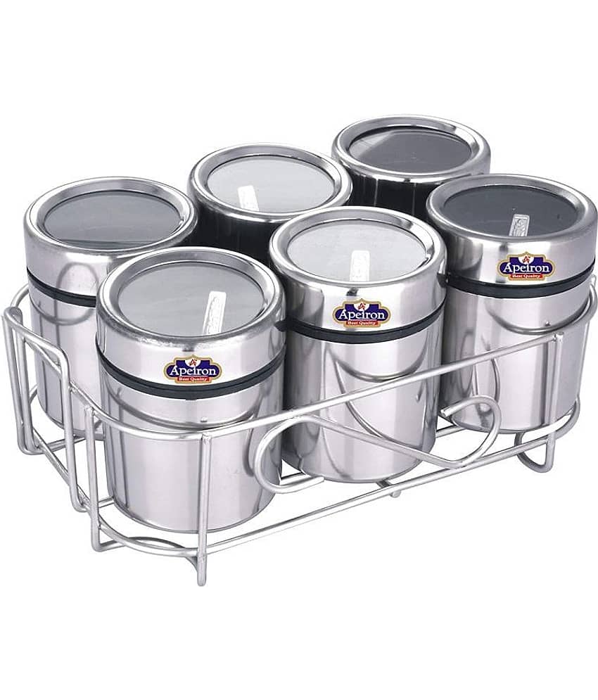APEIRON Masala dabba Thread Steel Spice Container Set of 6 1050 mL view 2