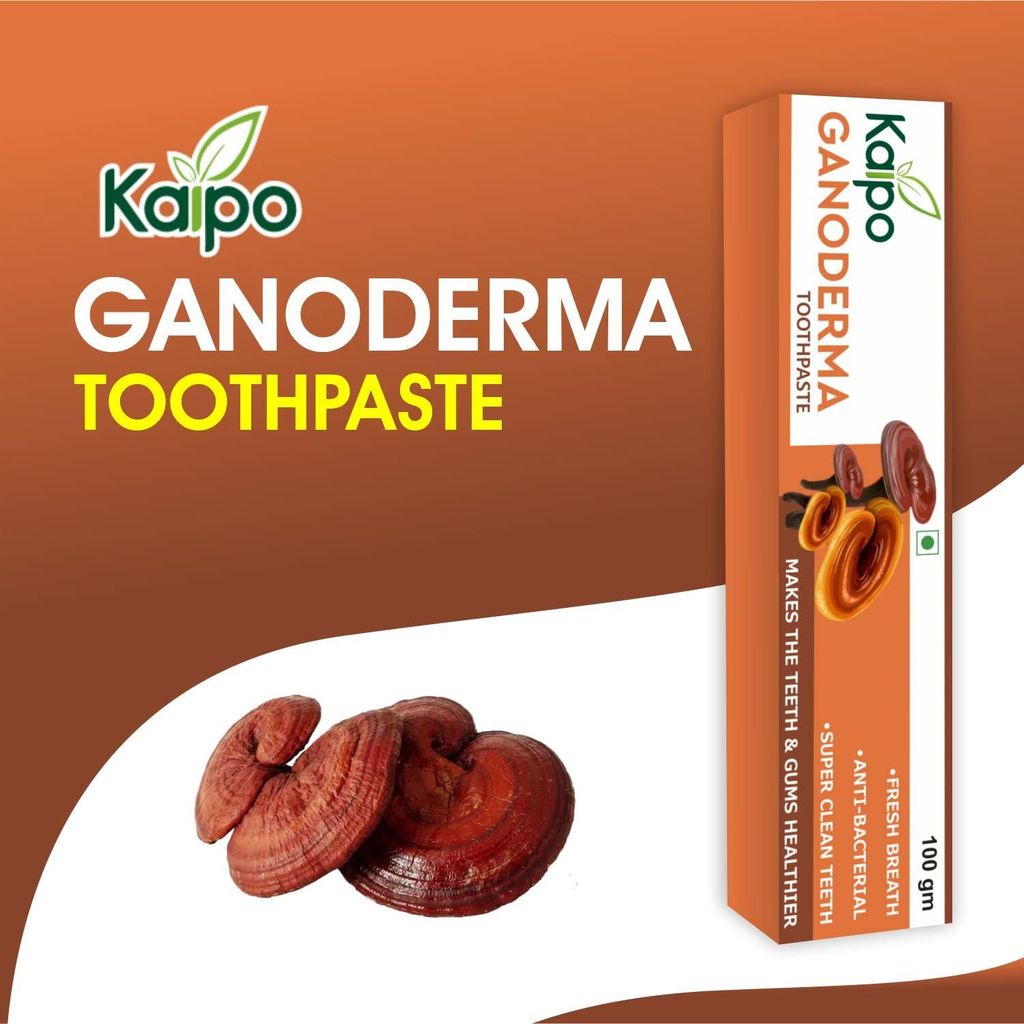 Kaipo Ganoderma Toothpaste - Fresh breath, Anti-Bacterial, Super Clean Teeth, Makes Teeth and Gums Healthier : 100gms : Pack of 6 view 2