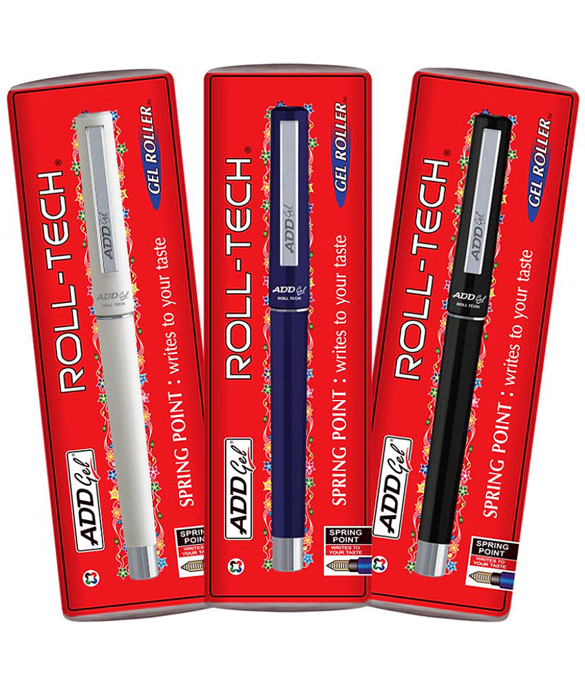 Add Gel Roll-Tech Gel Roller Pen - Black Set of 6 view 2