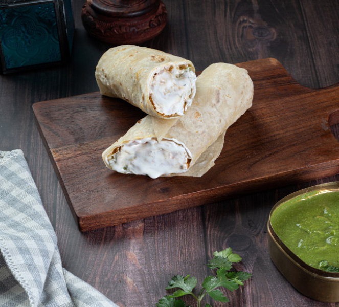 Malai soya tikka roll