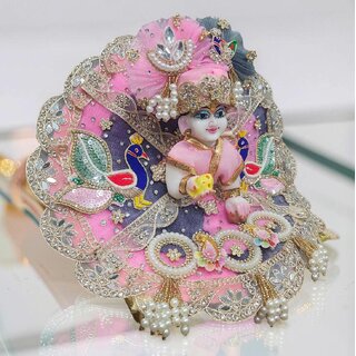 Laddu Gopal Dress with Peacock Design Pagdi | Bal Gopal Poshak, Janmashtami Outfit view 2