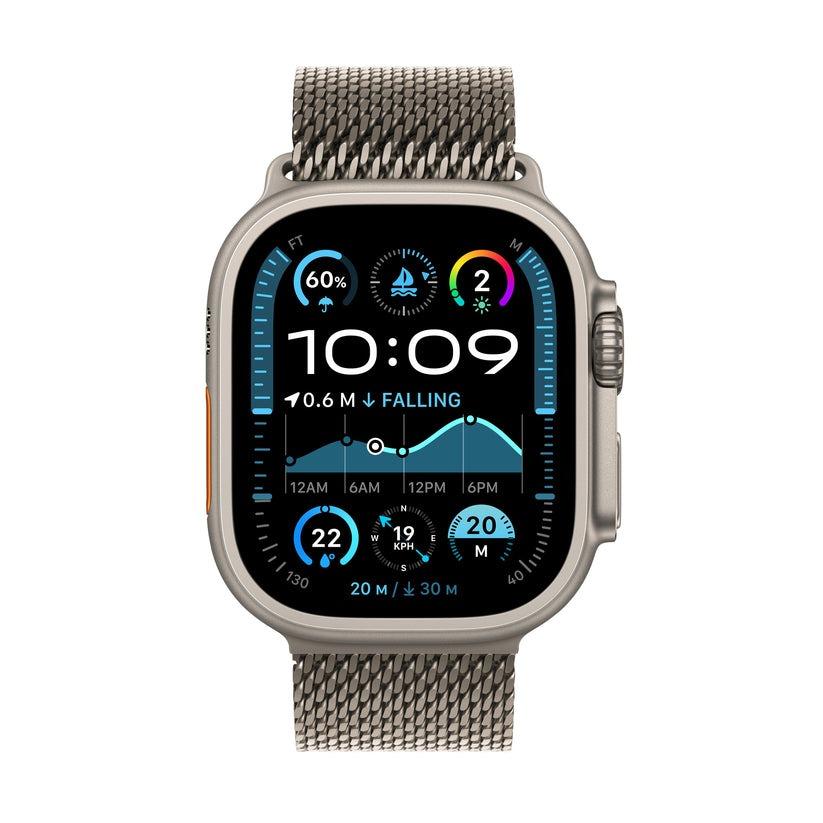 Apple Watch Ultra 2 GPS + Cellular 49mm Natural Titanium Milanese Loop L view 2