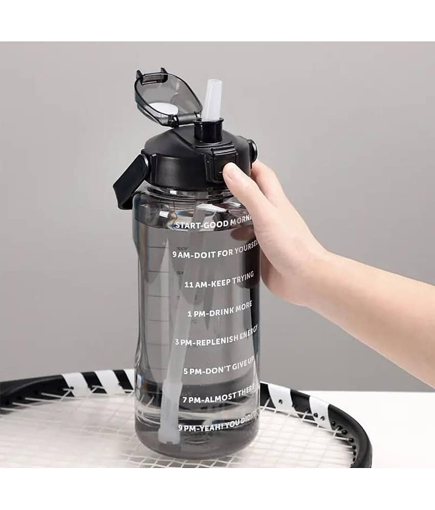 GM Impex 2 LTR Large Size Motivational Water Bottle with sipper (Mix Color) Assorted Plastic Sipper Water Bottle 2000 mL ( Set of 1 ) view 2