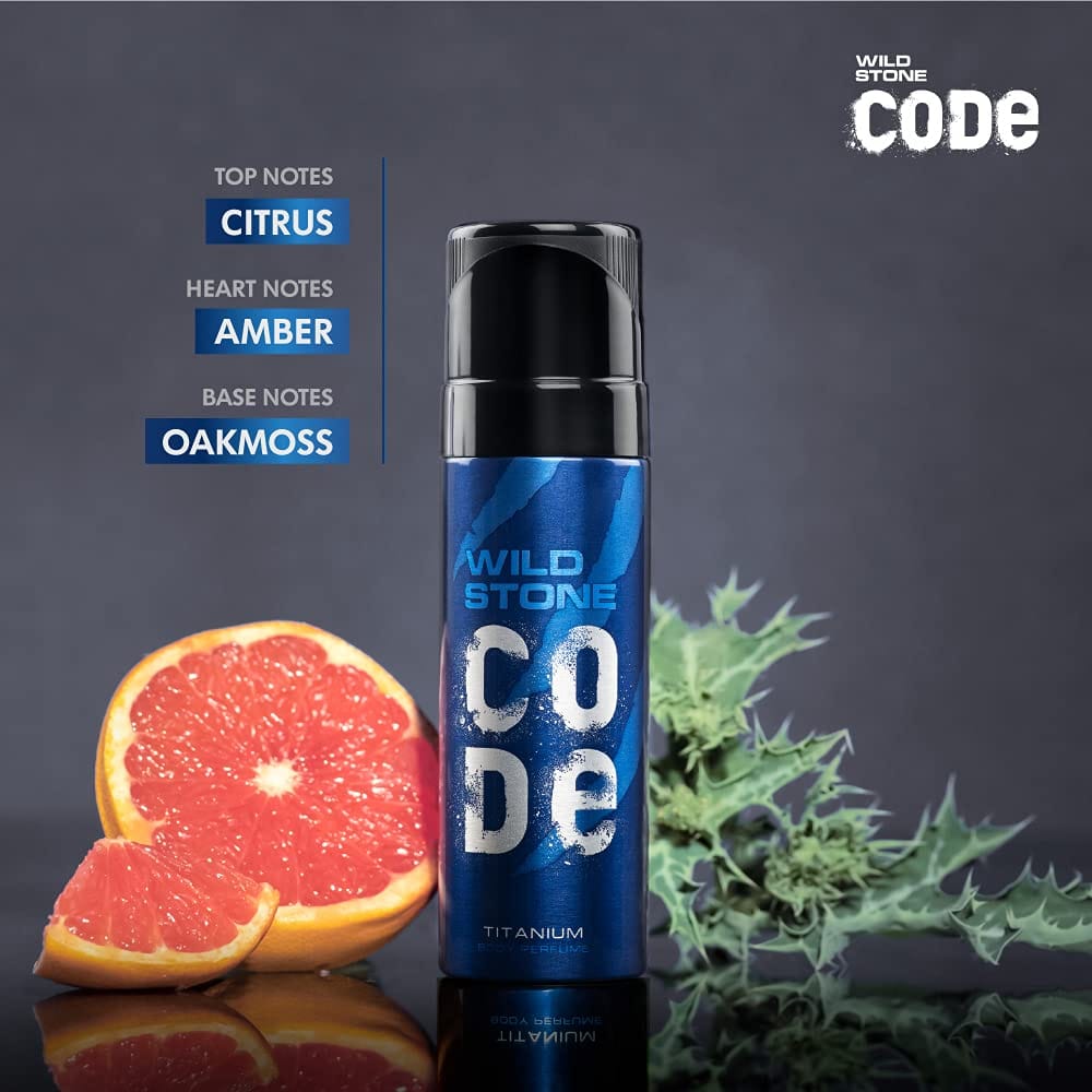Wild Stone Code Titanium Body Perfume for Men | 120ml view 2