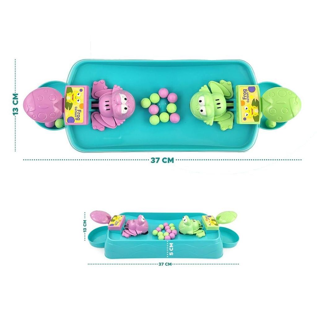 PLANET OF TOYS Hungry Frog Indoor Board Game for Kids | Hungry Frog Eating Beans Game for Kids, Brain Teasers (2 Player) view 2