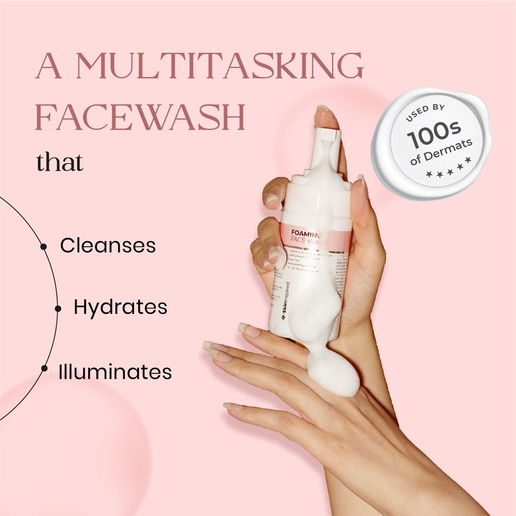 SkinInspired Foaming Face Wash For Deep Cleansing/Facewash for Glowing Skin/Daily-Use Face Cleanser for Women & Men/Natural Foaming Face Wash for Normal to Dry & Combination Skin (100 ml) view 2