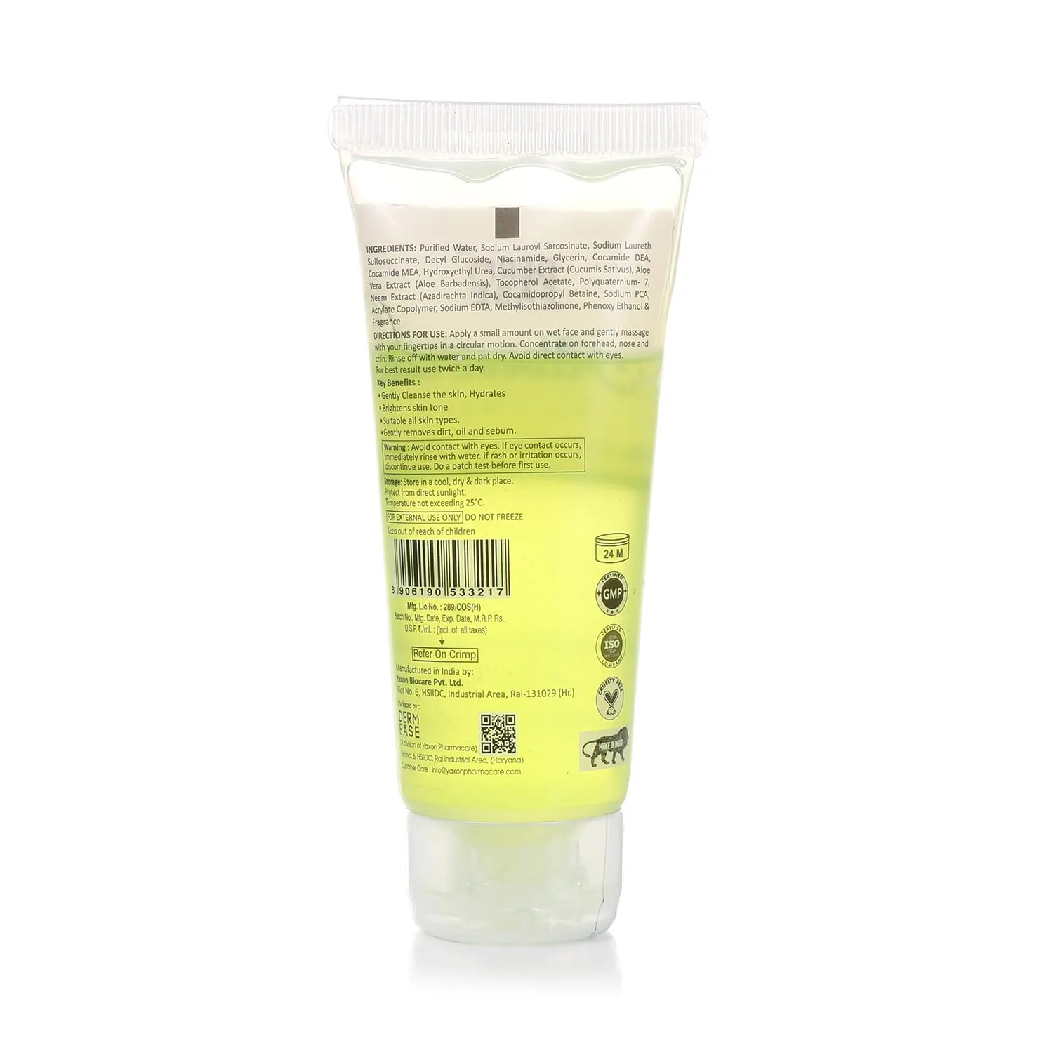 Dermease Aloe Vera Face Wash for Calm and Clean Skin view 2