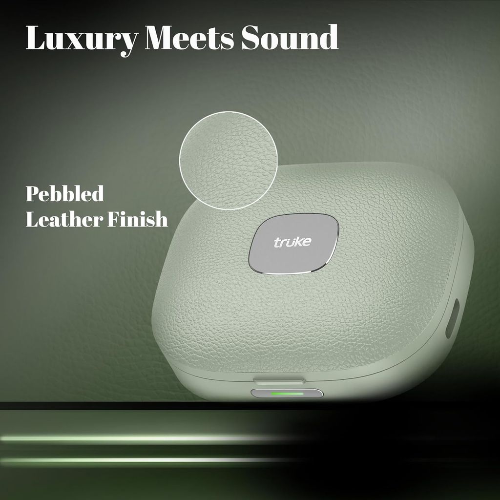 truke Mega 9 New Launch True Wireless in Ear Earbuds W/ 24-Bit Lossless Spatial Audio, 70H Battery Fast Charge Ear Buds (Forest Green) view 2
