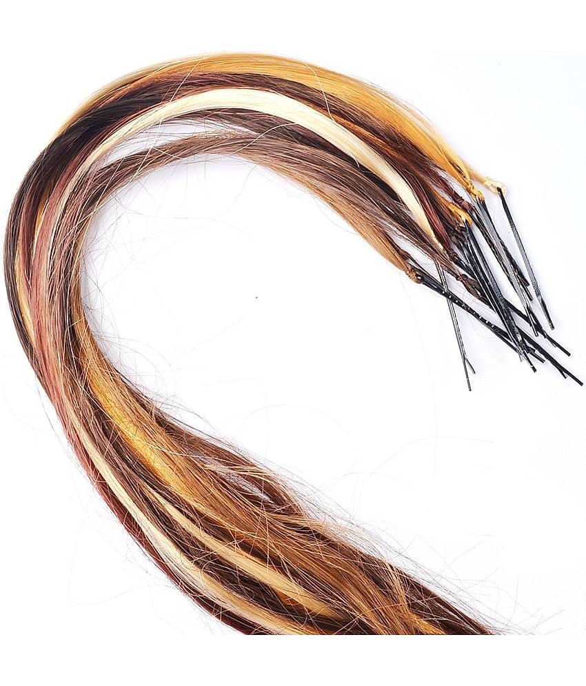 FOK Colorful Hair Streaks Clip In Hair Extension MULTI Pack of 6 view 2