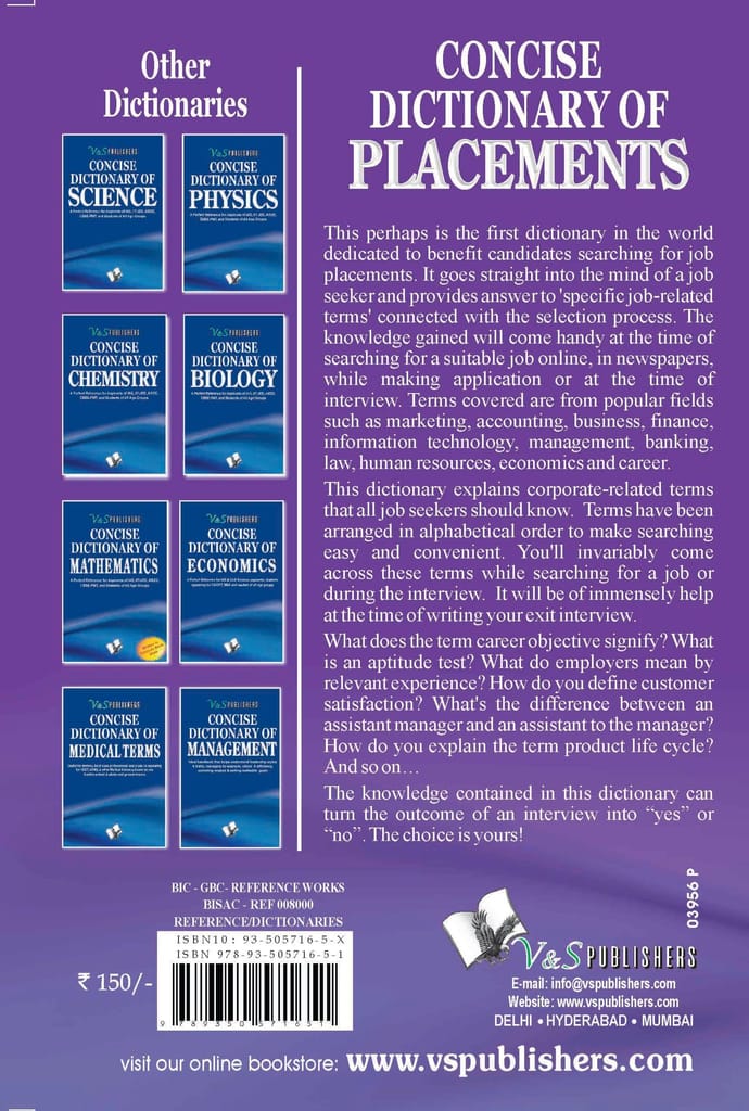 Concise Dictionary Of Placements view 2