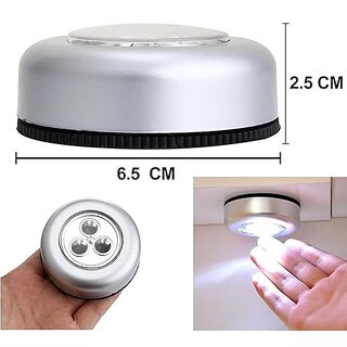 3 Led Battery-Powered Stick-On Push Light for Wireless Night Light Stick Tap Touch Lamp Closets, Cabinets, Counters. view 2