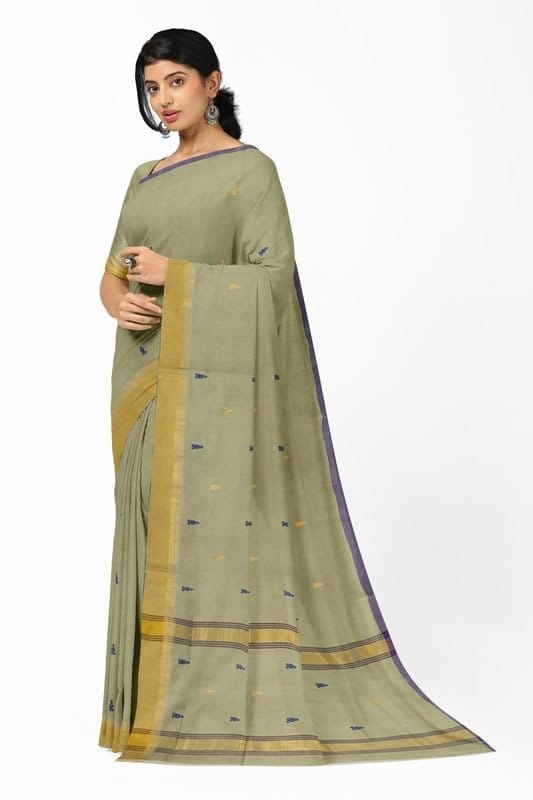 APCO Handloom - Women's Rahajmundry Pure Cotton Grey Handloom Saree (Angara Handloom Saree) 78 view 2