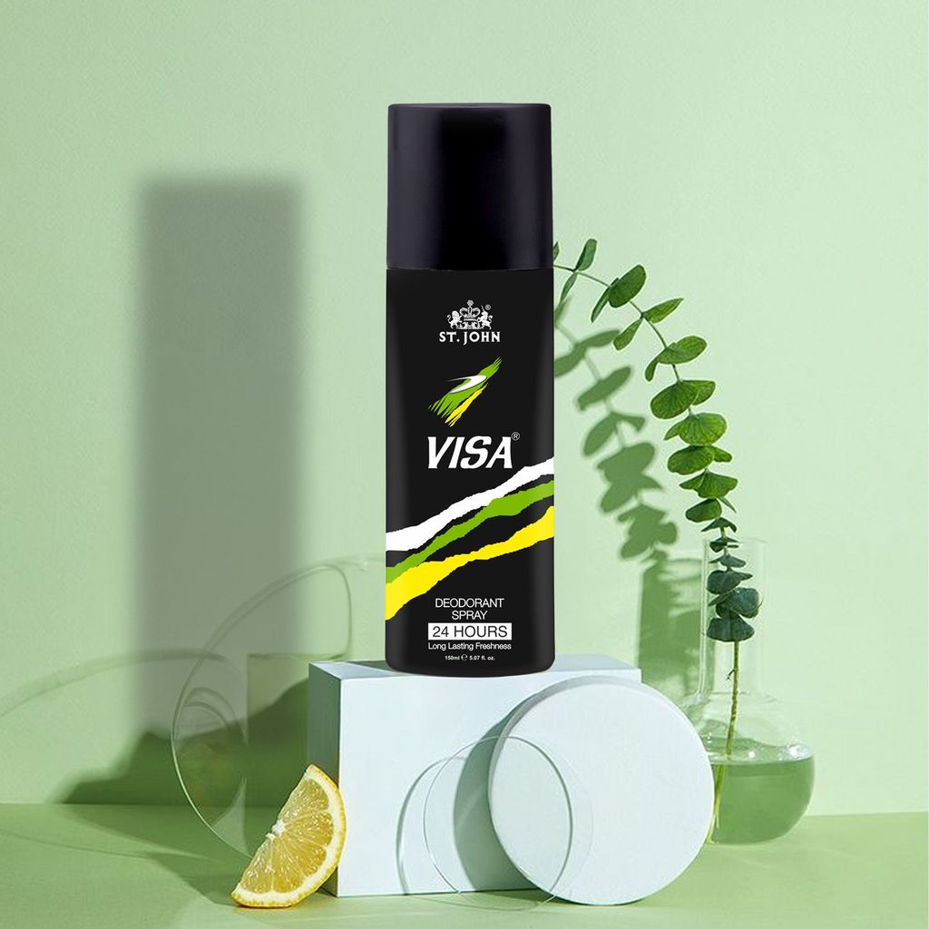 ST.JOHN Deo VISA Deodorant Body Spray for Long Lasting Protection 150ml (Pack of 12) view 2