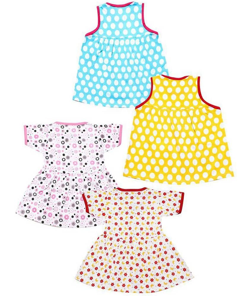 Babeezworld Baby Girls 100% Cotton Frocks ( Multi ) view 2
