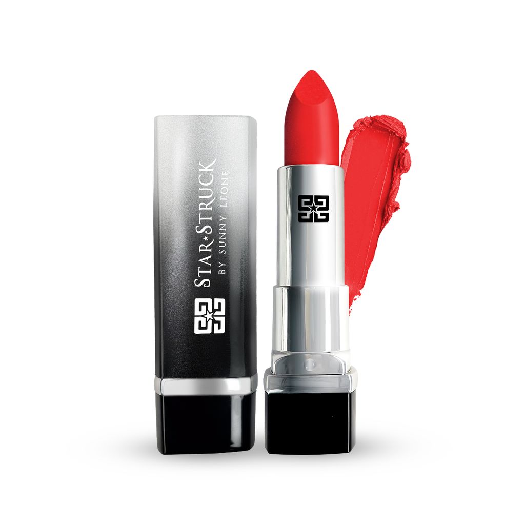 Star Struck by Sunny Leone Luxe Matte Lipstick - Cherry Bomb, 4.2g