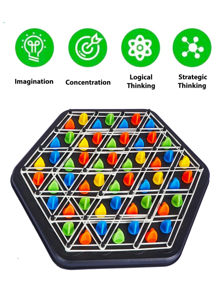 Chain Triangle Chess Game | Strategic Chain Chess Toy | Triangle Chain Chess Board Game | Innovative Triangle Board Game | Perfect Educational Gift for Kids, Teens & Adults view 2