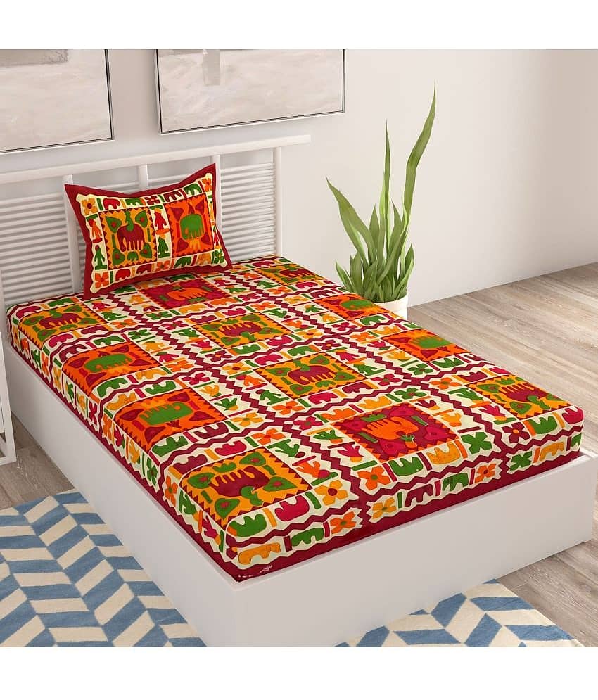 Uniqchoice Cotton Single Bedsheet ( Blue ) view 2