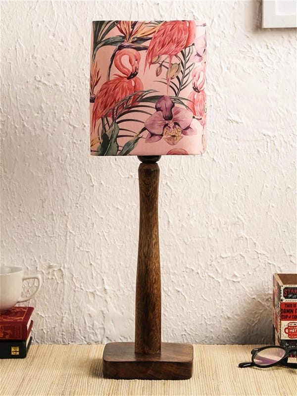 Pink Flamingo Wooden Lamp view 2