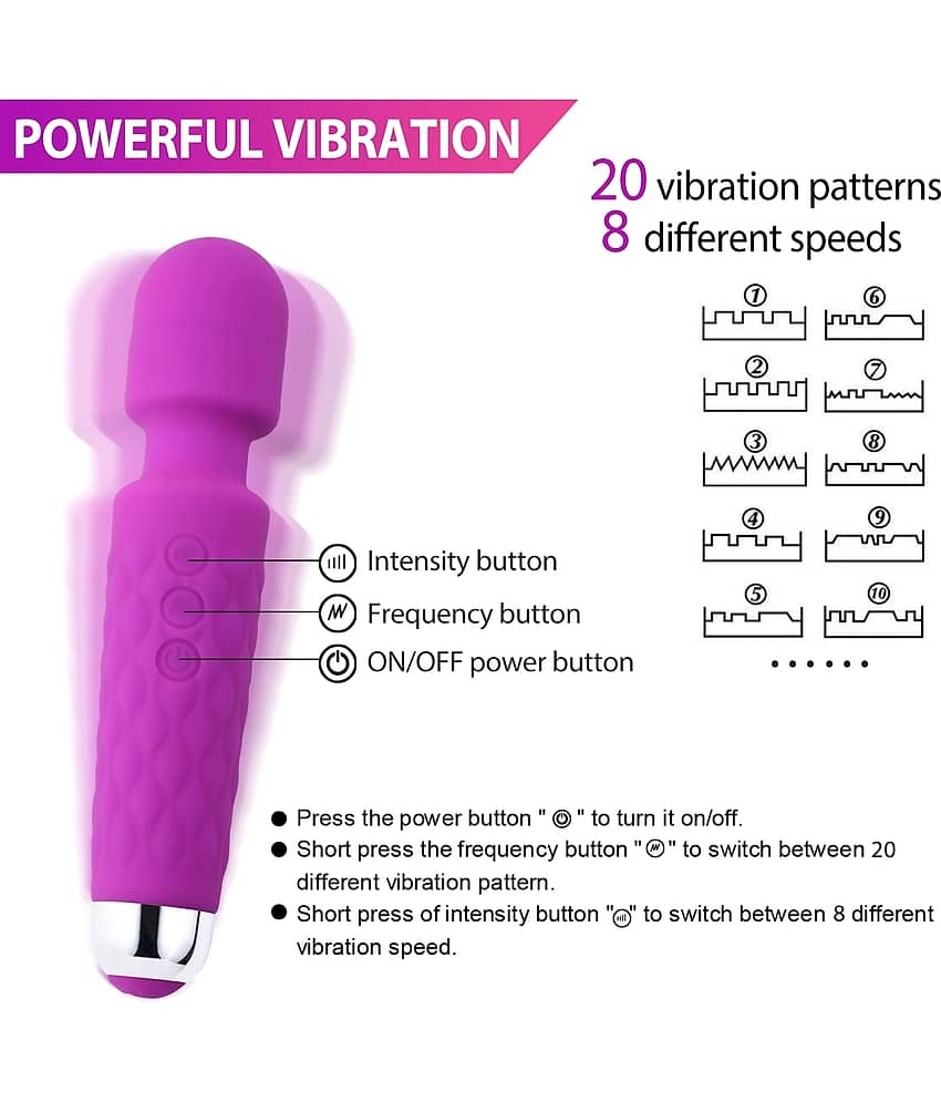 Wand Massager For Pain Relief with 10 speed, Flexible Neck, Assorted Color (Pack of 1) view 2