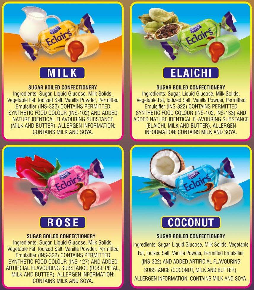 Derby Assorted Eclairs Standy Pouch Each Packet 50Pcs - Pack of 85 view 2