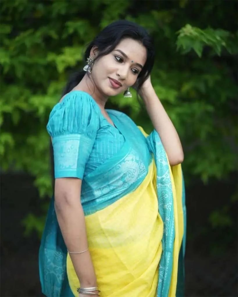 Yellow Color Light Weight Soft Banarasi Silk Saree with Golden Zari Work view 2