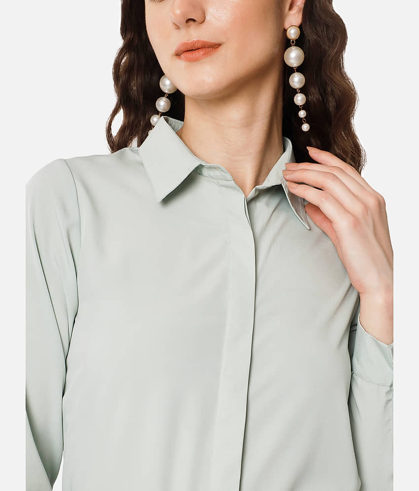 ALL WAYS YOU Women Solid Crepe Shirt ( Pink ) view 2